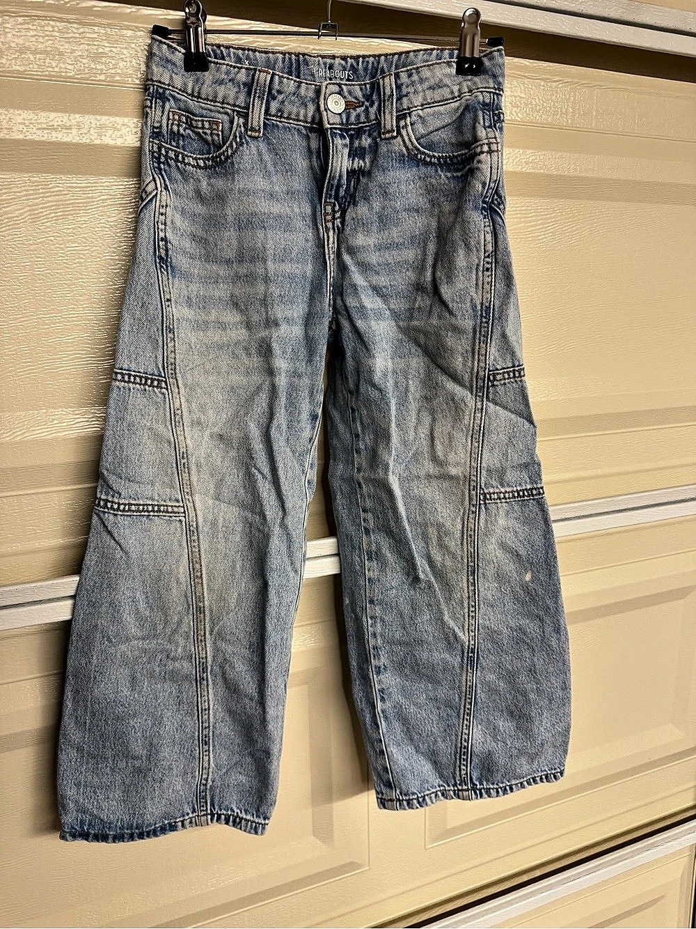 Girls Abercrombie & Fitch Mid-Rise Baggy Jeans Baggy Jeans in Blue